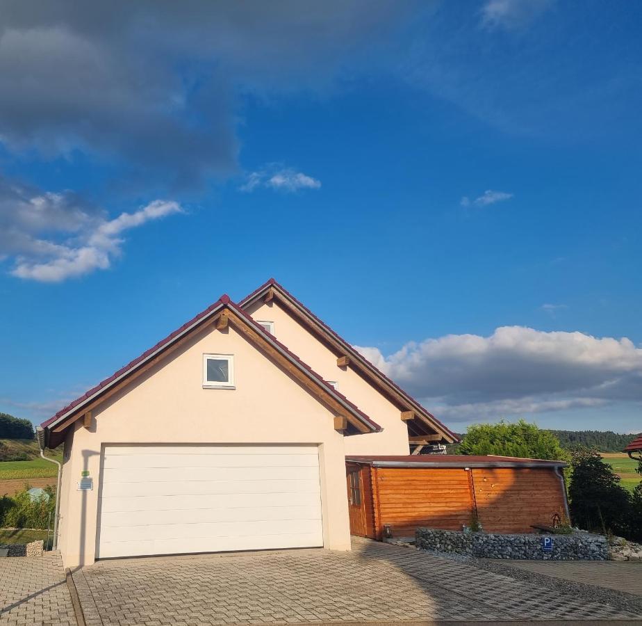Ferienwohnung Biosphaerenblick Münsingen Exteriör bild